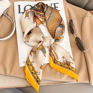 New Yellow and Cream Equestrian Horse Scarf